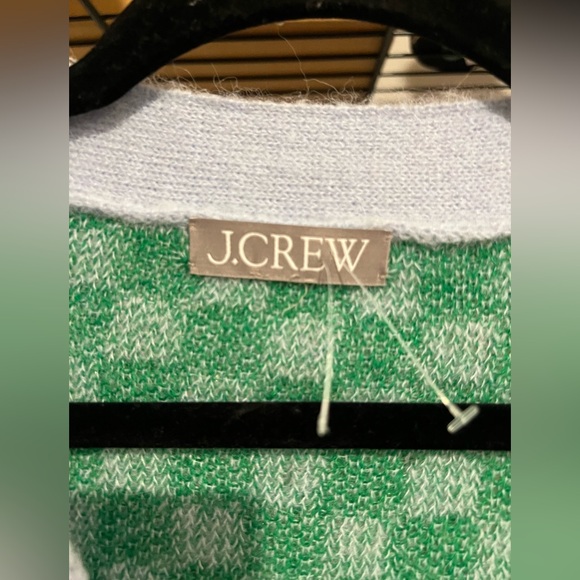 J. Crew Checkered V-neck Cardigan, MED NWOT - Picture 6 of 7